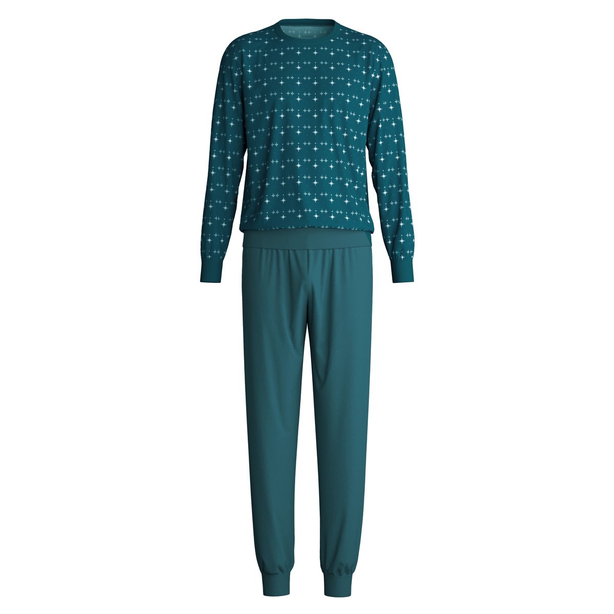 Pyjama avec bords élastiques manches longues Coton RELAX STREAMLINE dark petrol, CALIDA