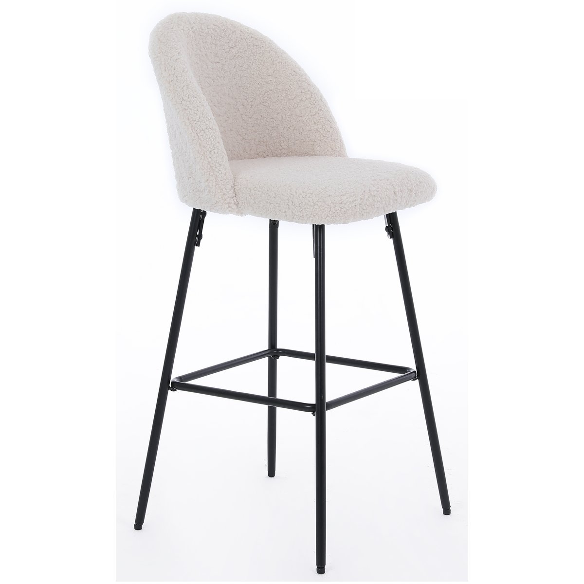 Lot de 2 tabourets de bar, NILSSON blanc cassé, NORDLYS