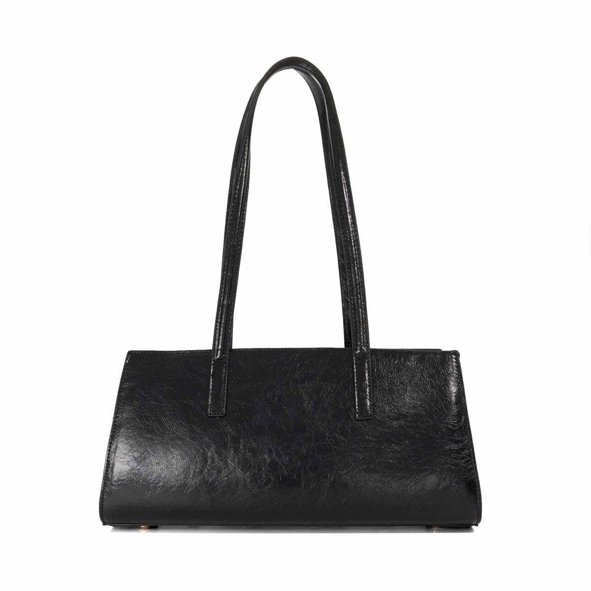 Sac rigide orné de papillons - DUTTERFLY black-croc print leather, DUNE LONDON