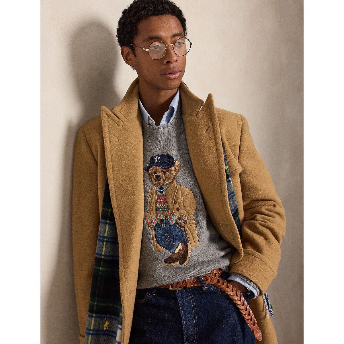 Bear-trui, van gemengde wol, Relaxed Fit grijs, POLO RALPH LAUREN