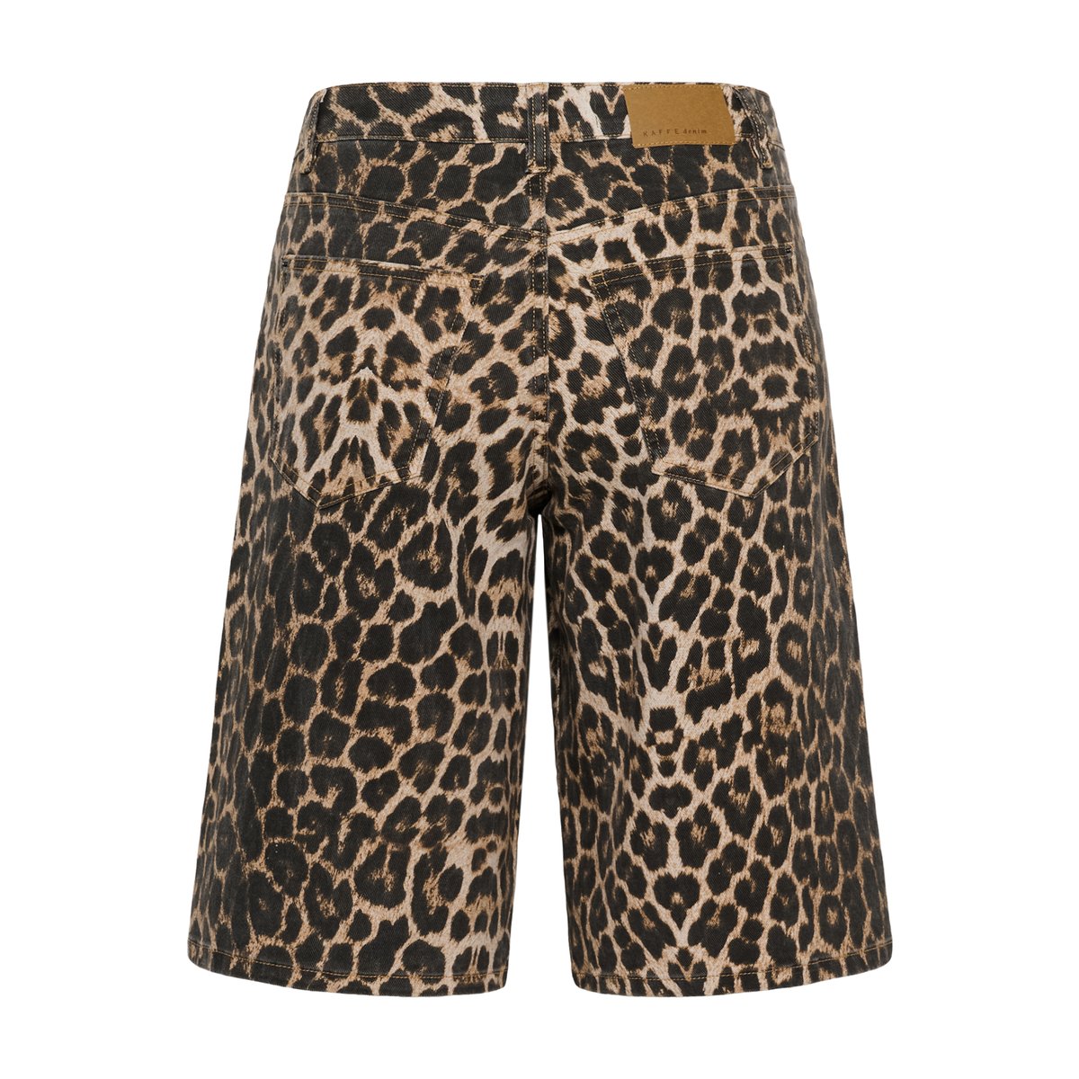 Shorts en jean noir marron black/brown leopard, KAFFE