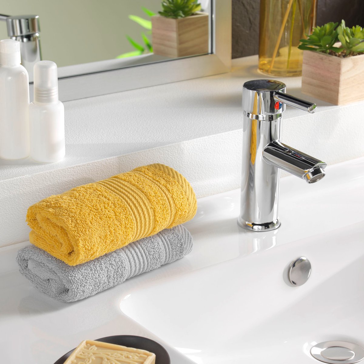 Serviette de Toilette en Coton Tendresse emeraude, EDEN