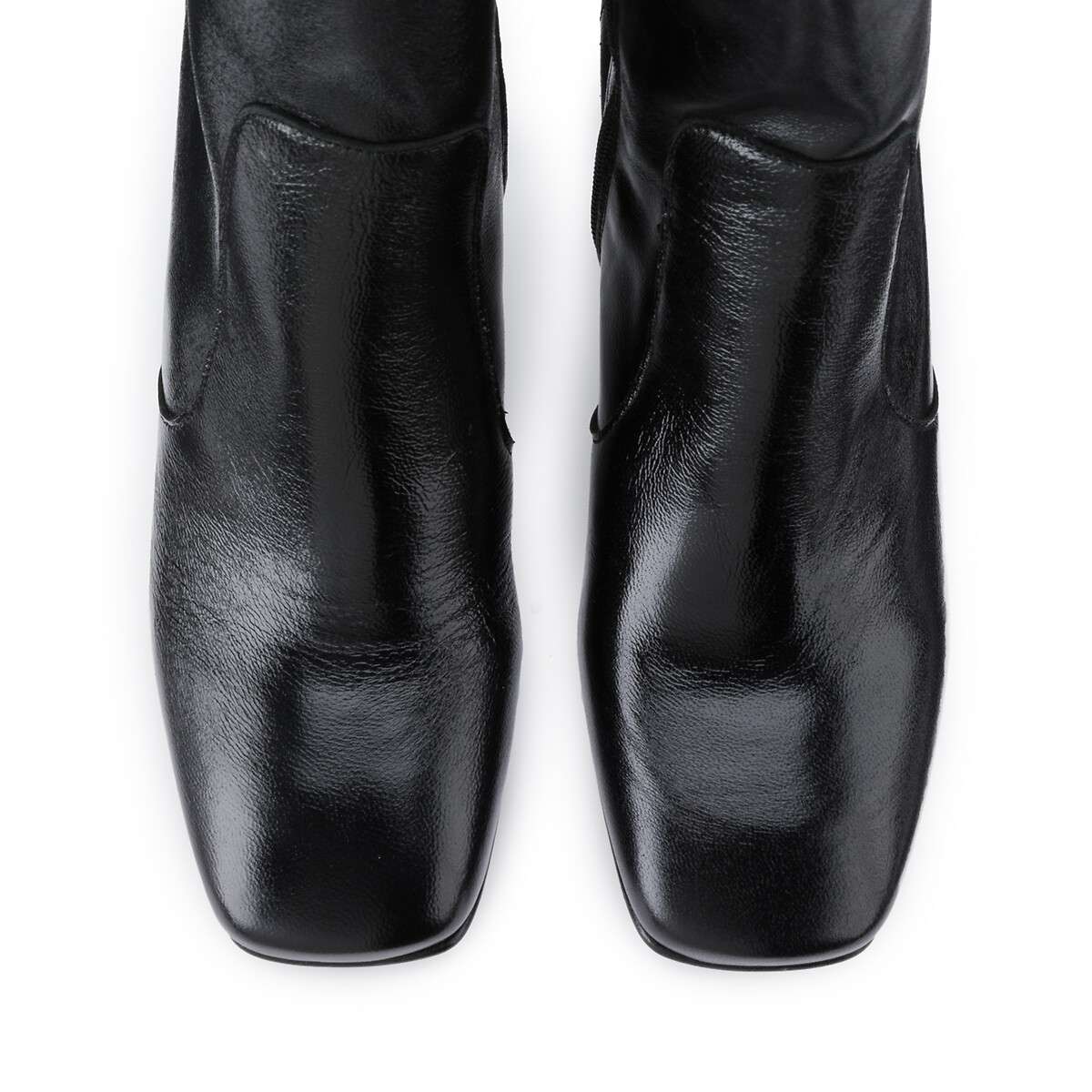 Bottines en cuir vieilli Amalric noir, JONAK