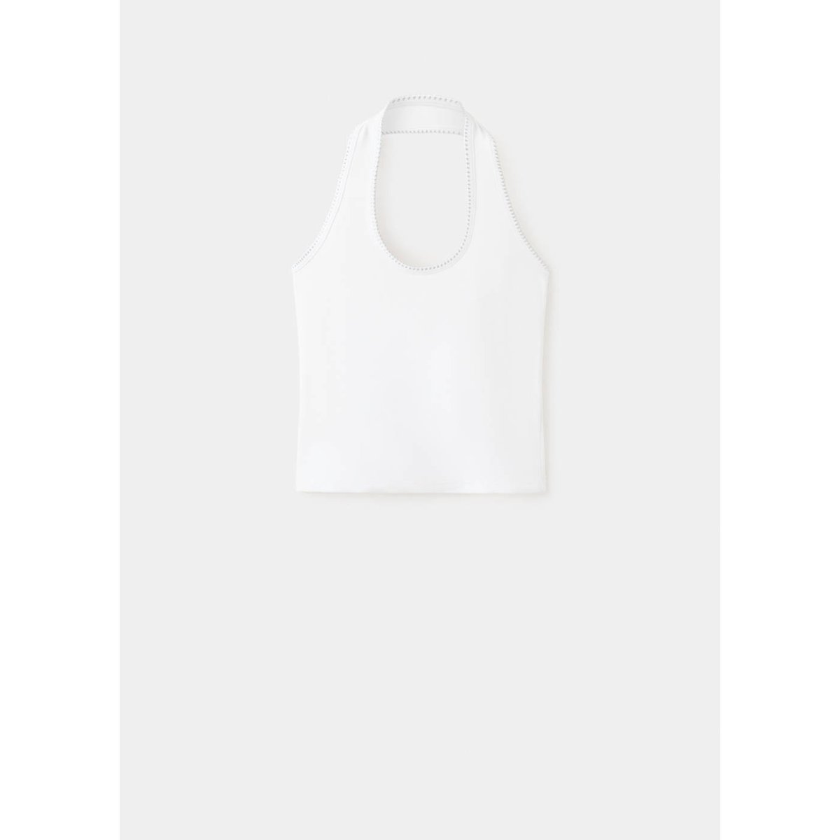 Top dos-nu avec détails brodés blanc cassé, MANGO TEEN