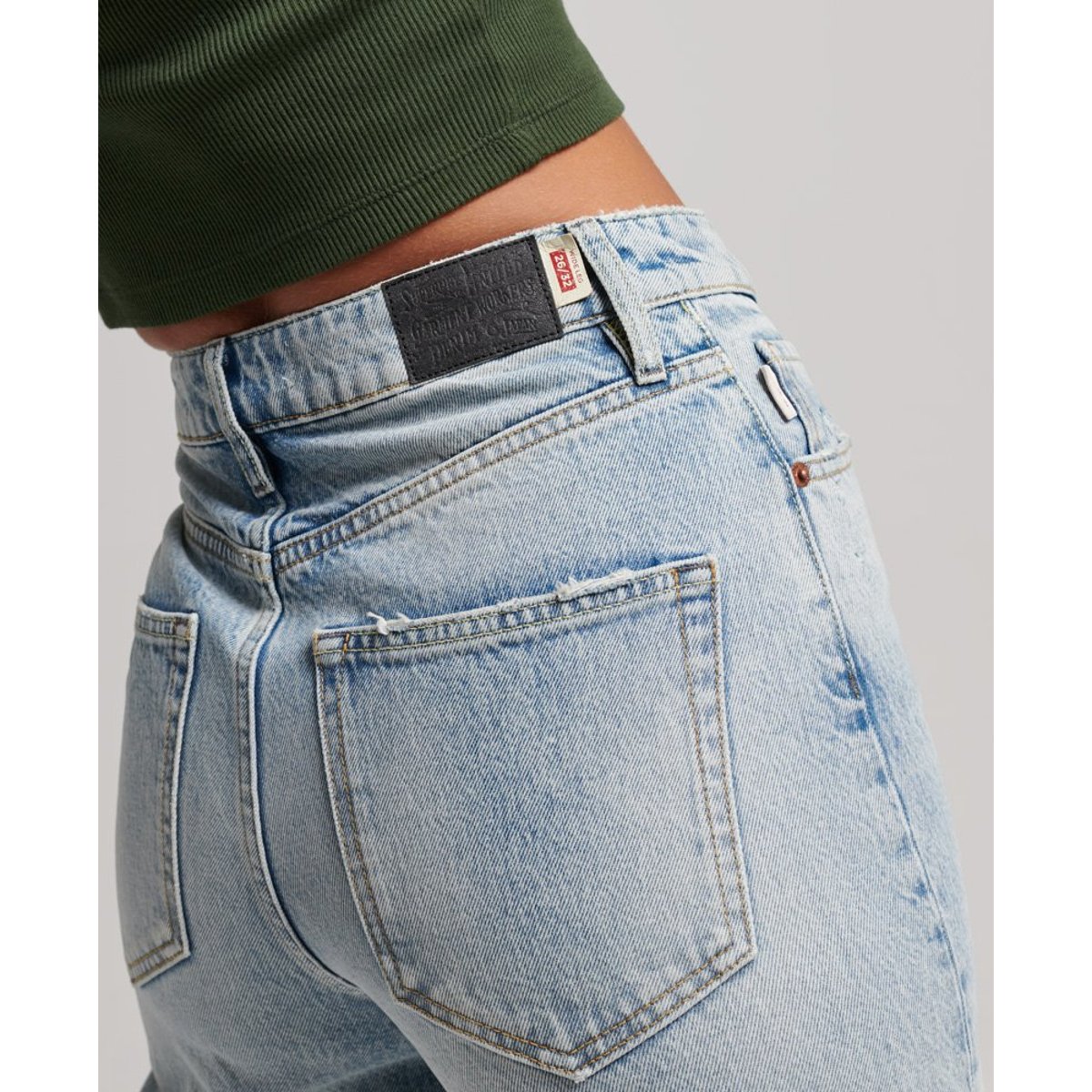 Jean large en coton bio vintage custom spring, SUPERDRY