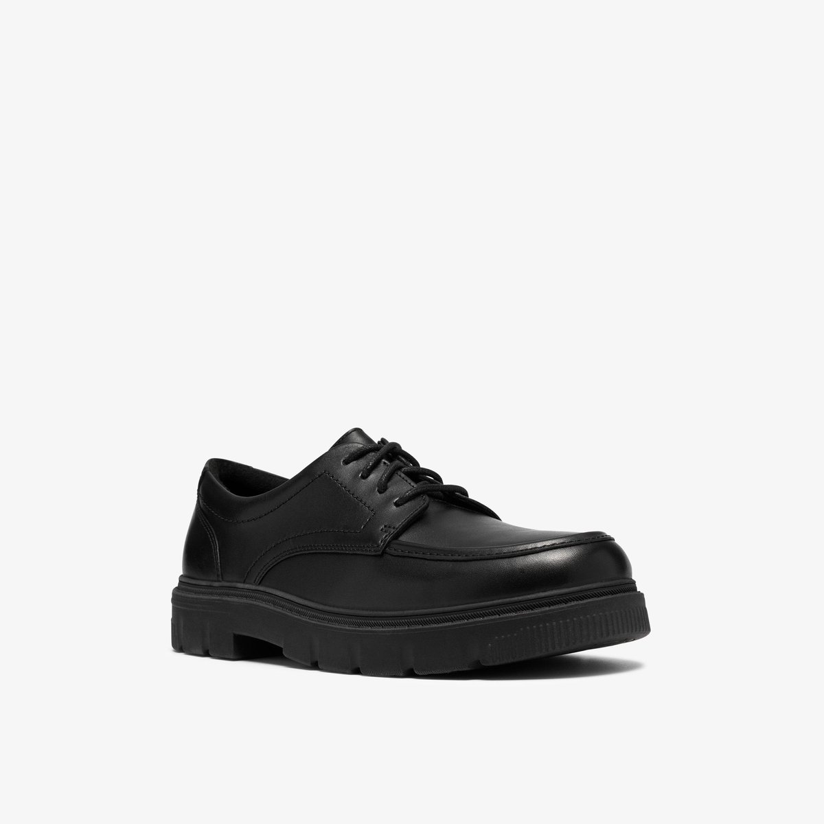 Derbies Cuir Coupe Extra Large LORCAM LANE Y noir, CLARKS