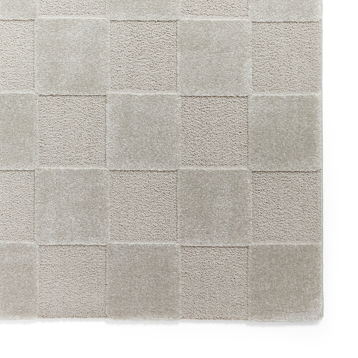 Modern Geometric Checkerboard Rug silver-coloured, SO'HOME