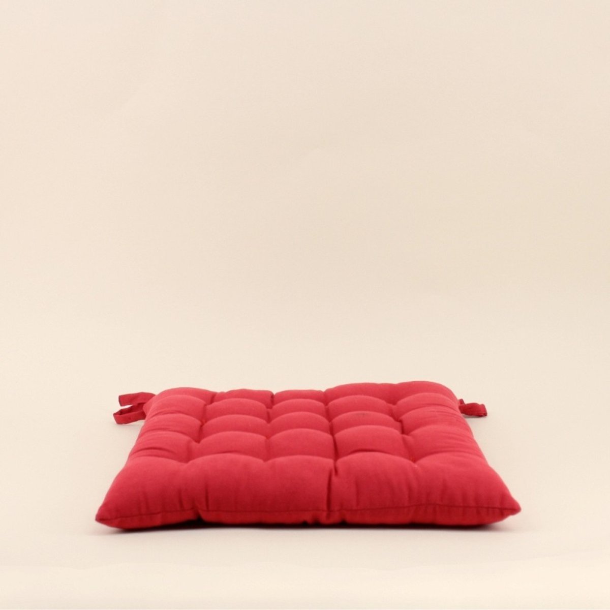 Lot de 4 galettes de chaise 40x40cm rouge, ORNAMI