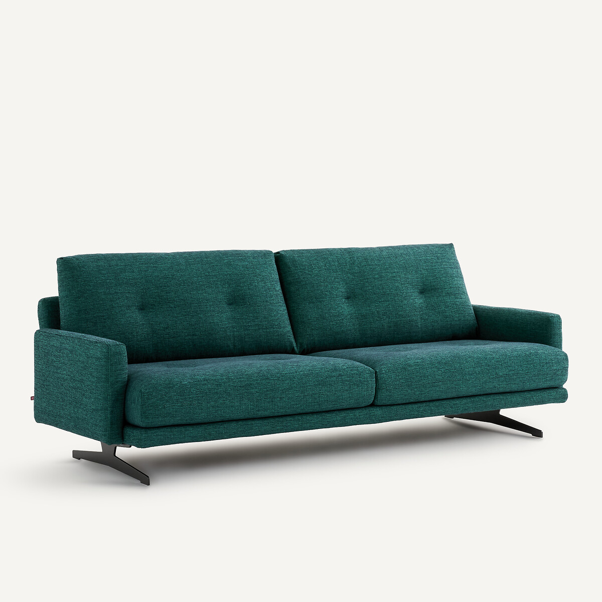 3- oder 4-Sitzer-Sofa, aus jaspiertem Canvas, DELICATO dunkelgrün, AM.PM