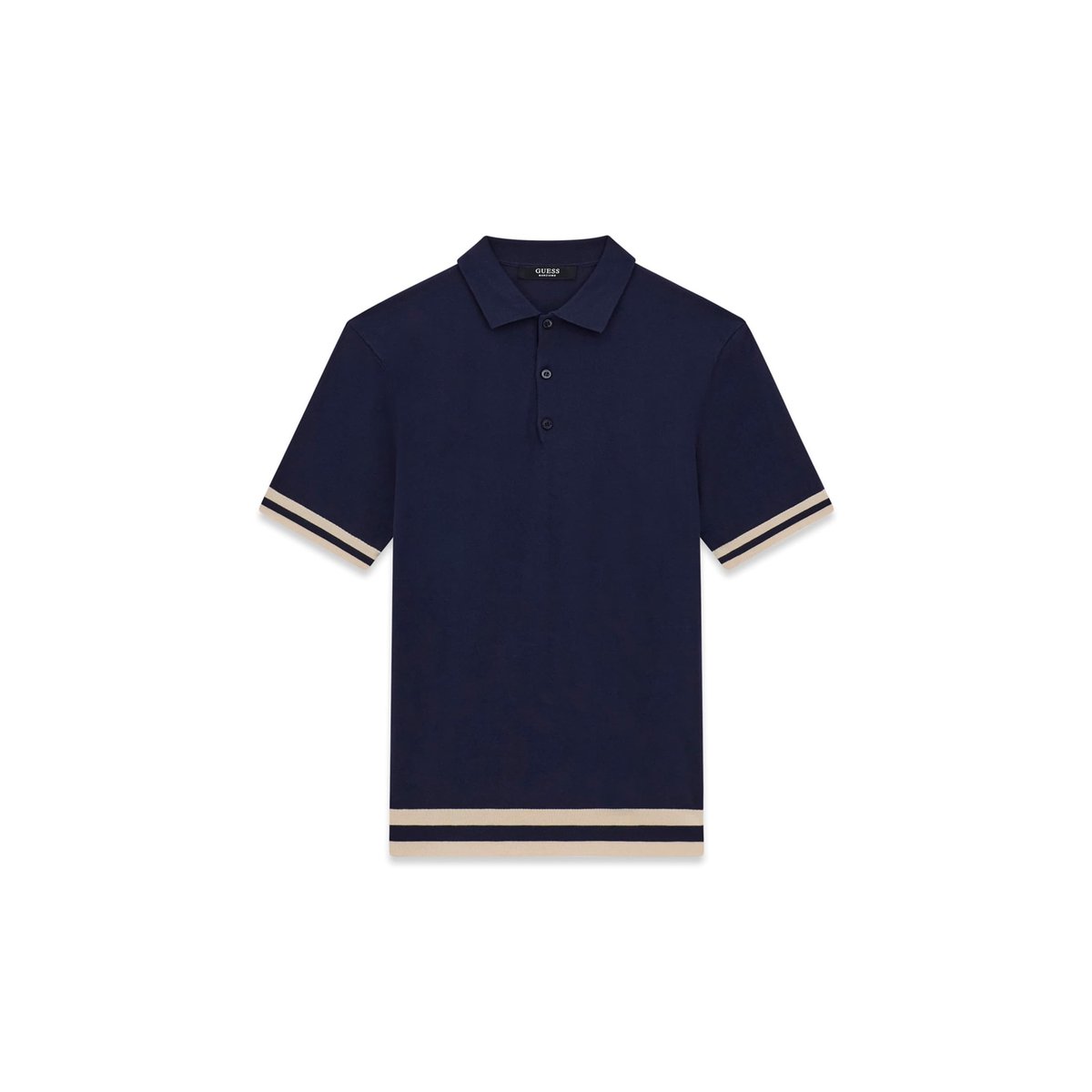 Pull Polo Rayé bleu foncé, GUESS