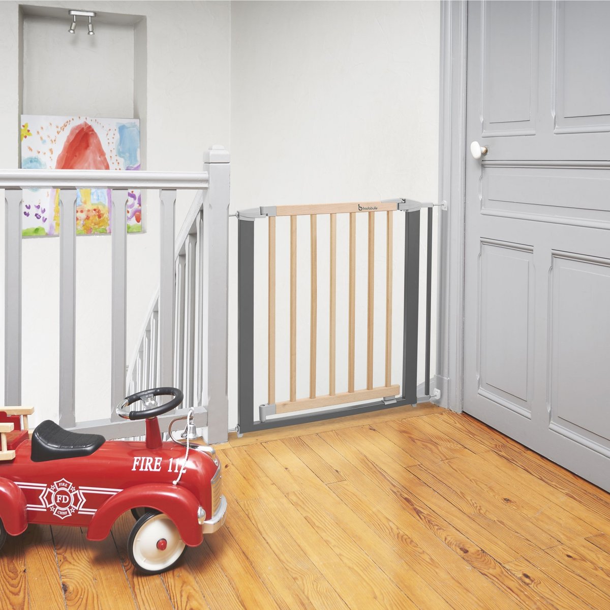 Extension de barrière de sécurité Safe & Lock gris, BADABULLE