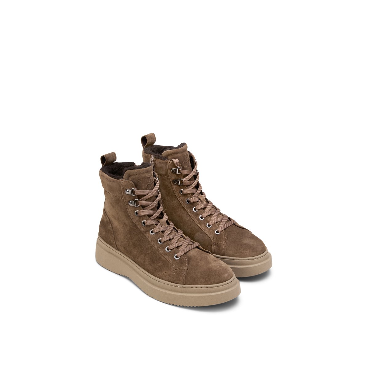 Bottes à lacets modèle Algot avec zip intérieur marron clair, MARC O'POLO