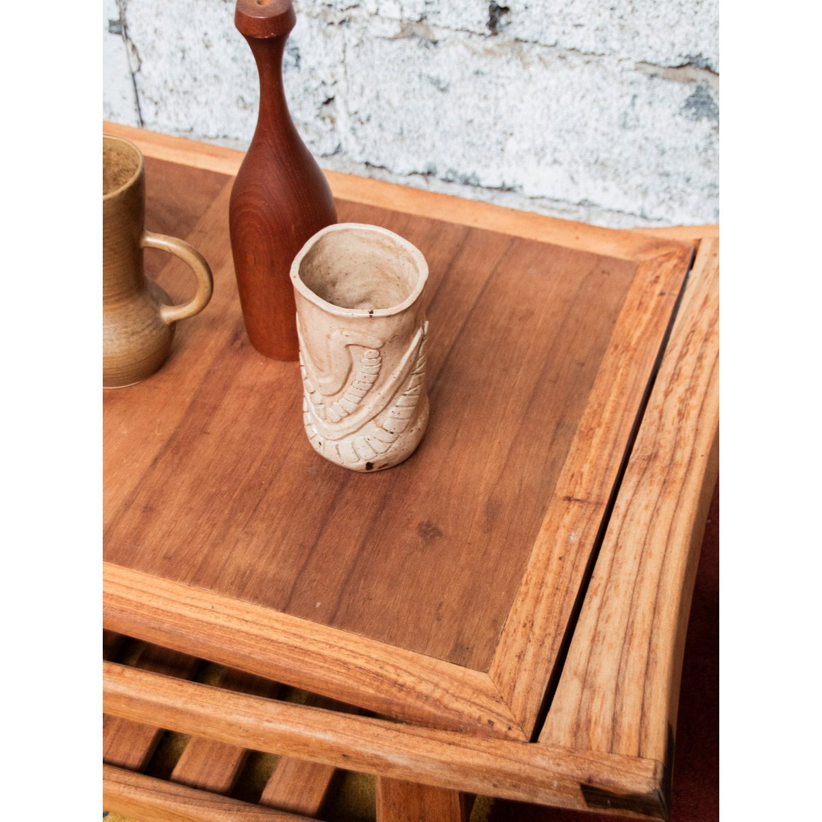 Table basse en bois Léonie N°518 - Bon état bois clair, DEBONGOUT