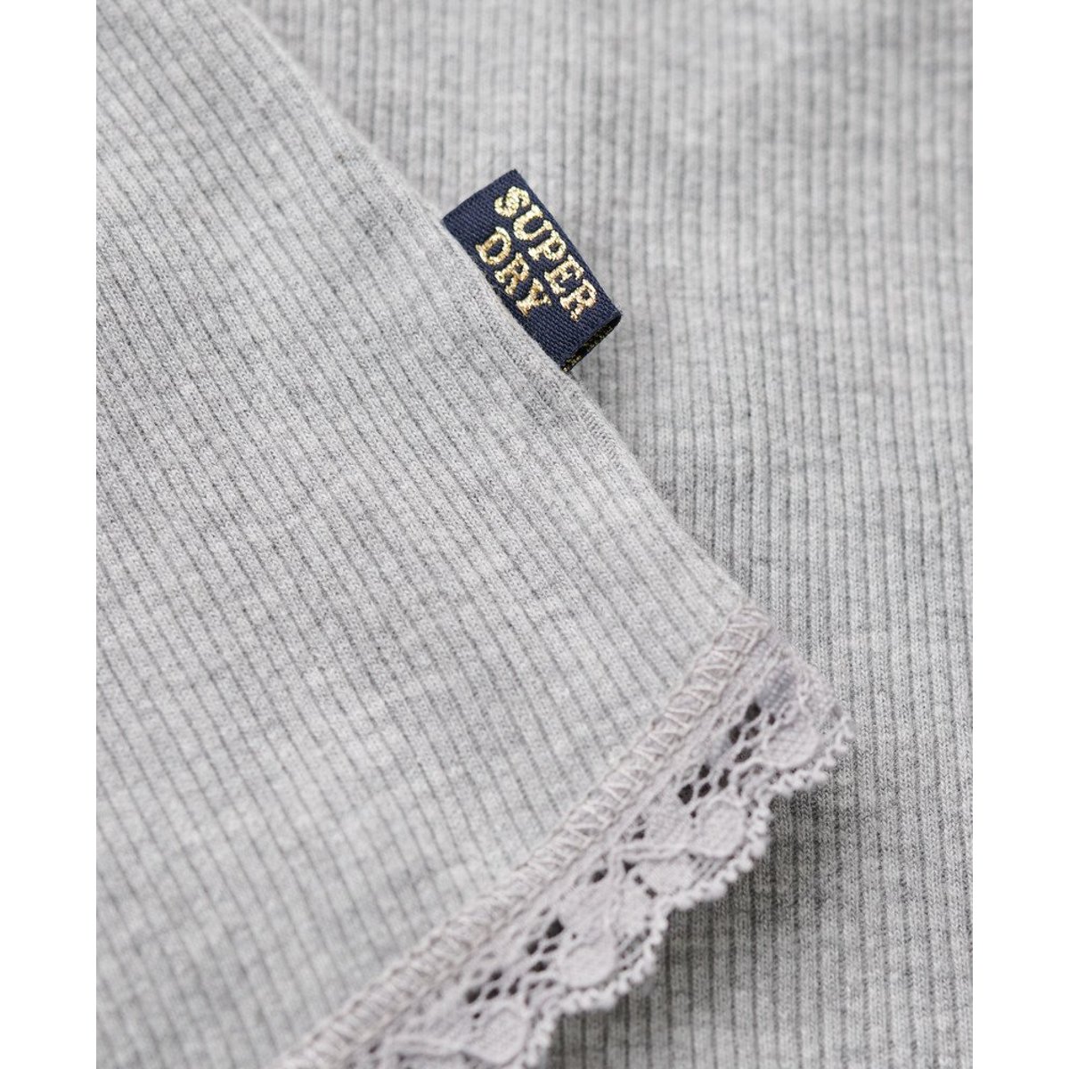 Athletic Essentials Button Down Cami Top gris chiné, SUPERDRY