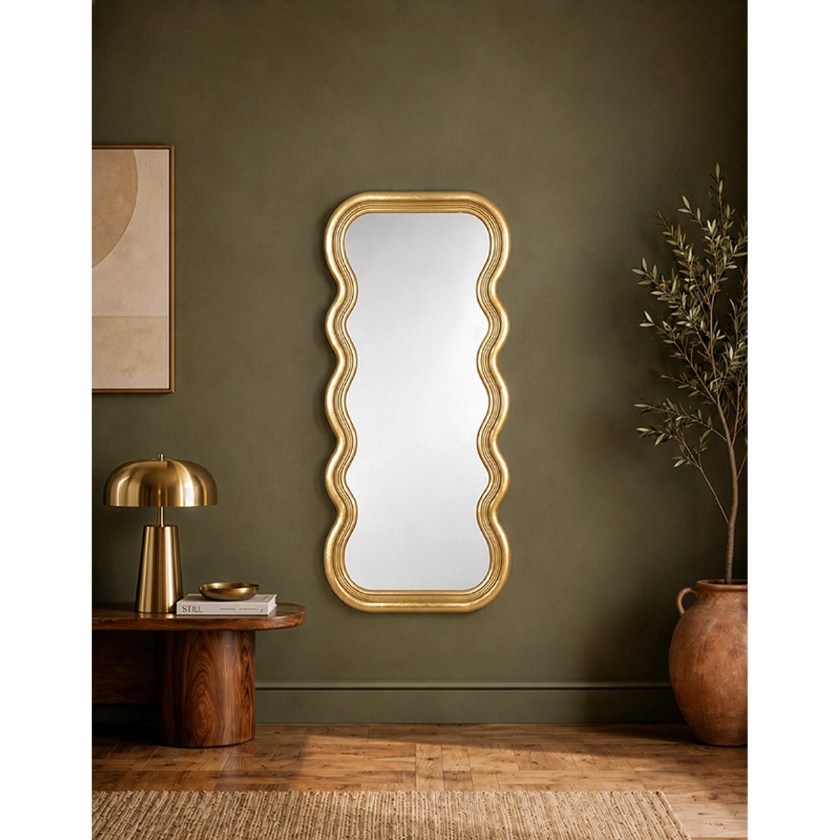 Miroir vagues 55x116cm or, EMDE