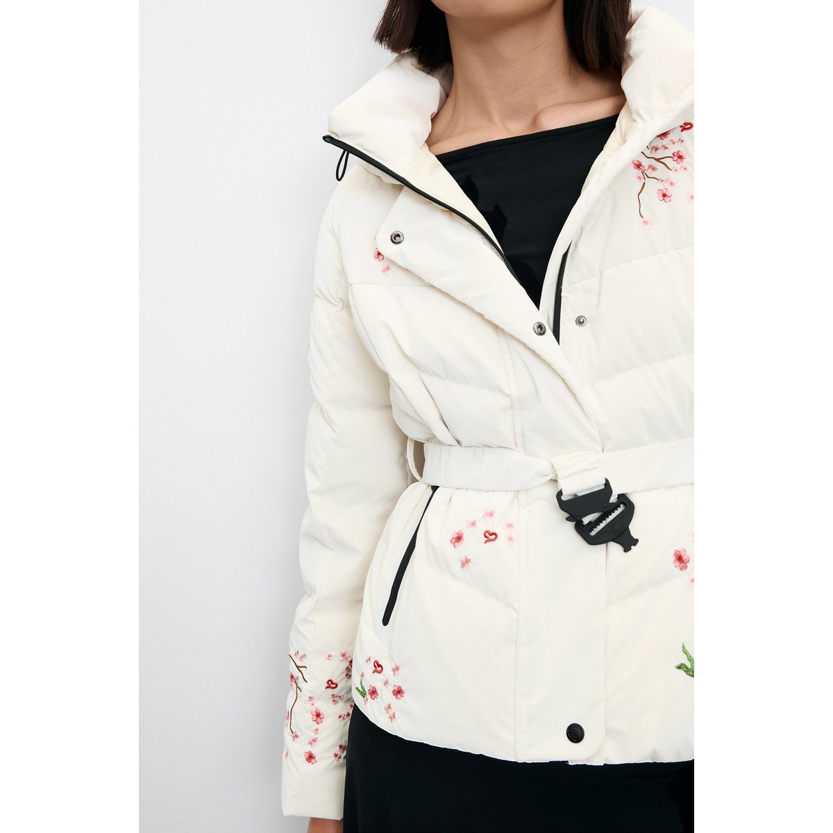 manteau matelassé en plumes blanc, DESIGUAL