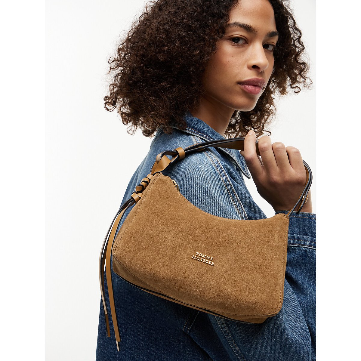 Sac en cuir suédé, STATEMENT MINI cognac, TOMMY HILFIGER