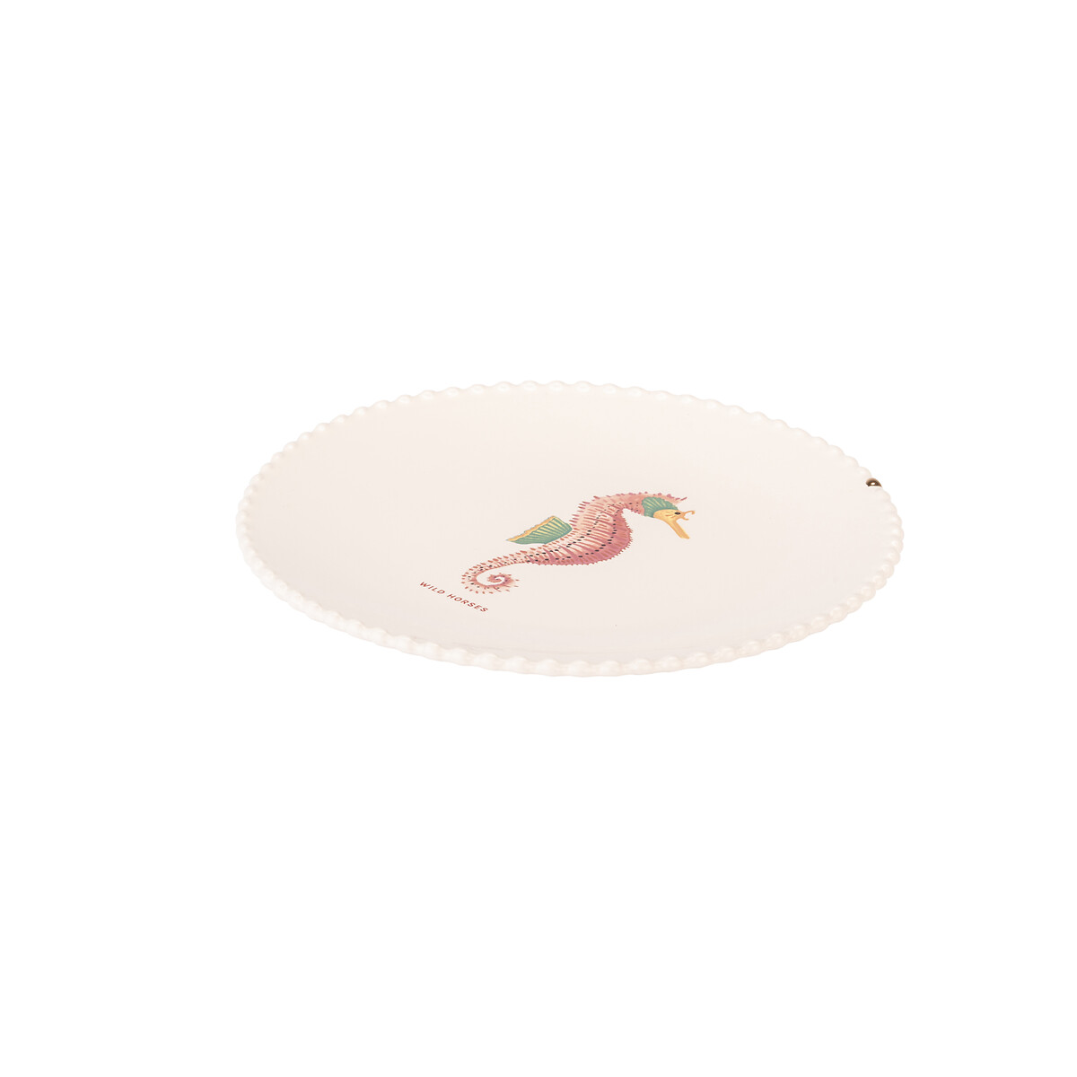 "Under the Sea" Sea Horse Side Plate cream, YVONNE ELLEN