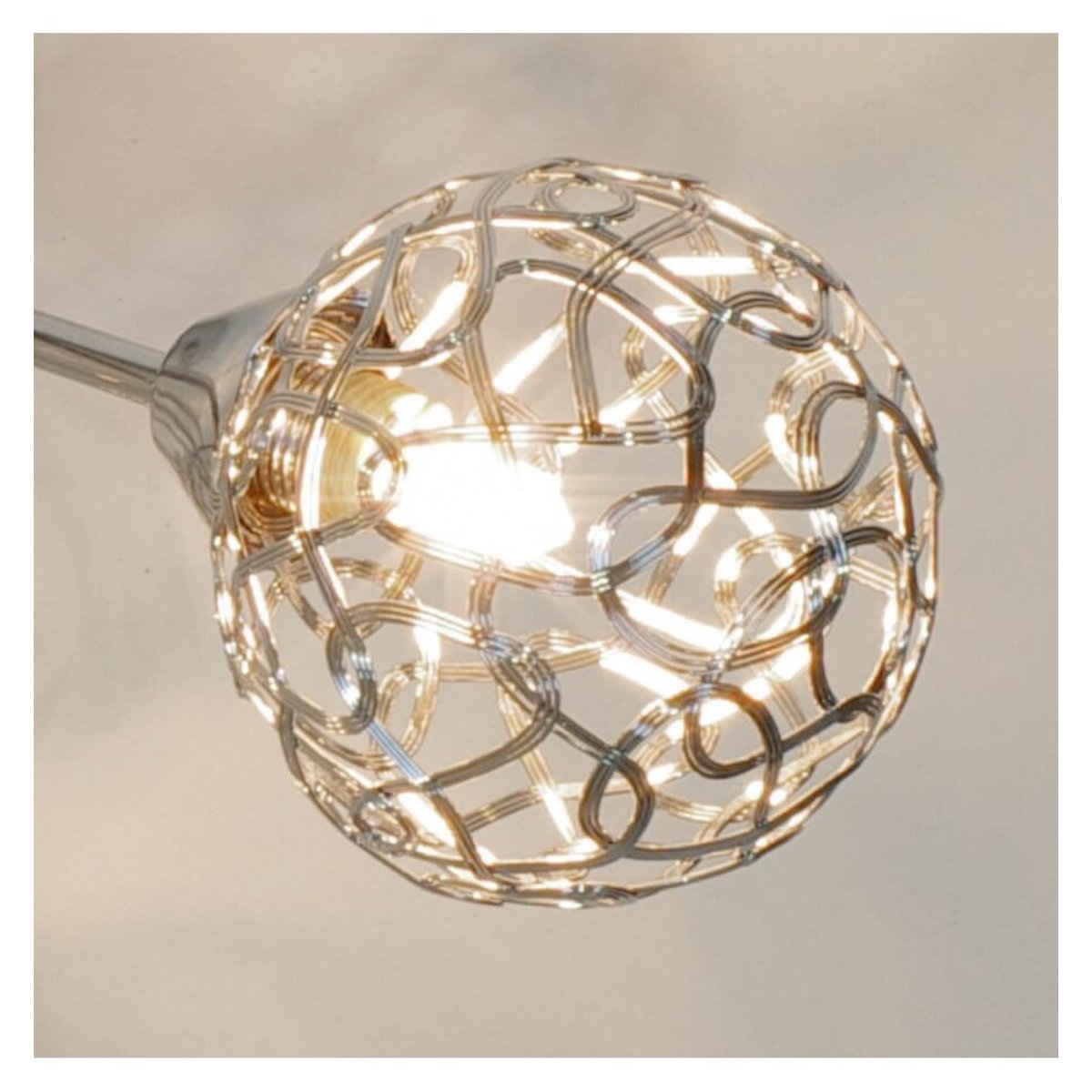 Plafonnier design à branches incurvées - APHYSE argenté / chromé, KOSILUM