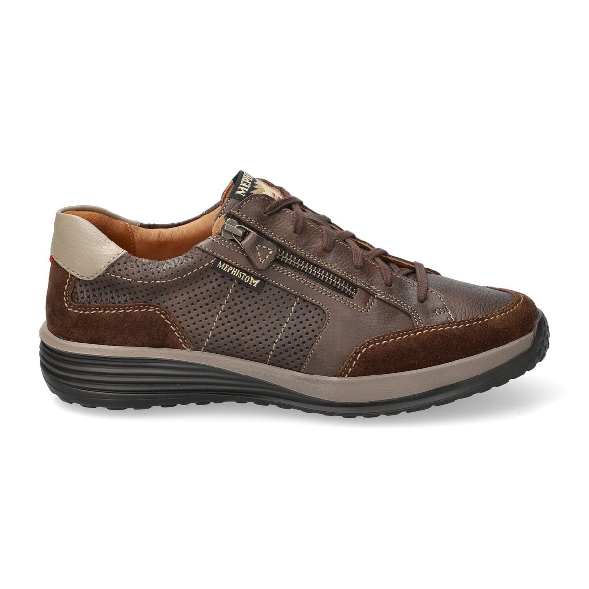 Baskets en cuir SACCO marron foncé 514, MEPHISTO