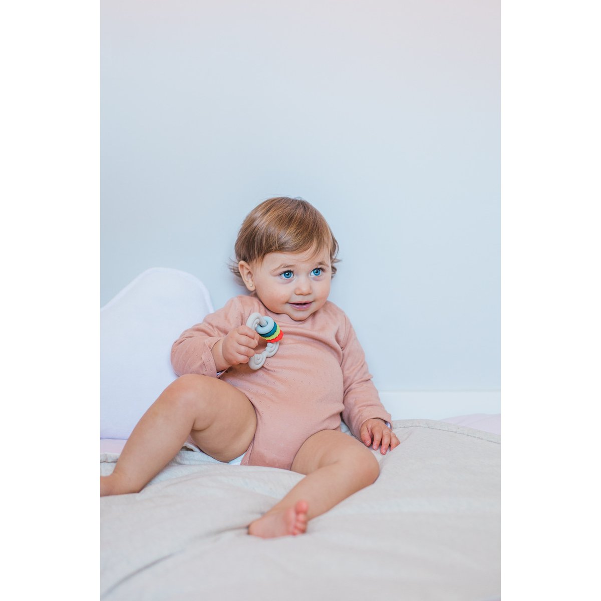 Jouet bébé anneau de dentition ludique +6m multicolore, SUAVINEX