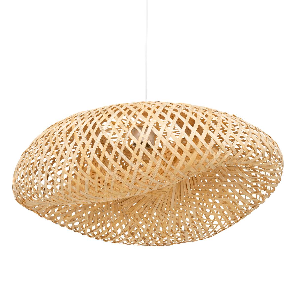 Suspension en bambou tressé BEDDY marron, ATMOSPHERA