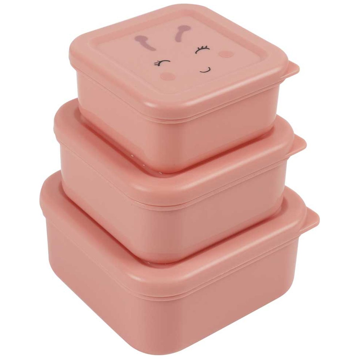 Lot de 3 boîtes à goûter rose, blanc, noir, TRIXIE