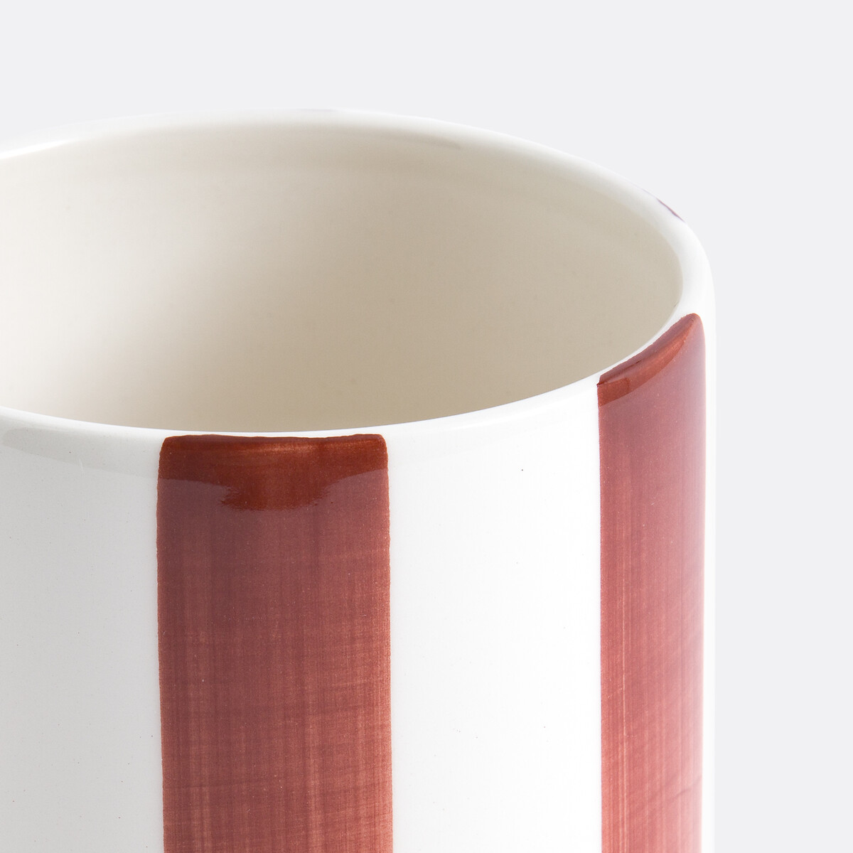 Jaoma Striped Ceramic Vase, H18cm sienna, LA REDOUTE INTERIEURS