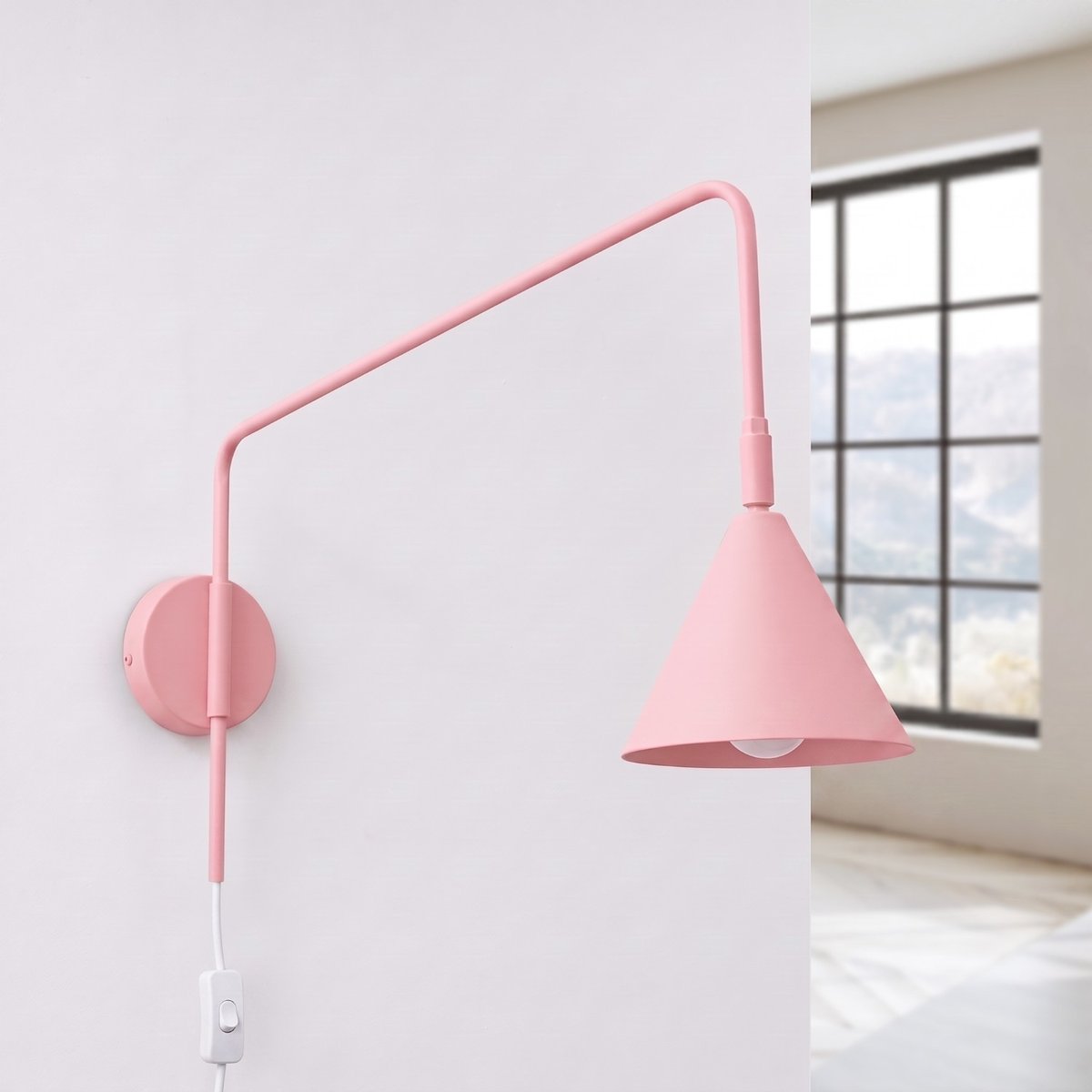 Applique murale Rose E14 1 Nox rose, EDEN