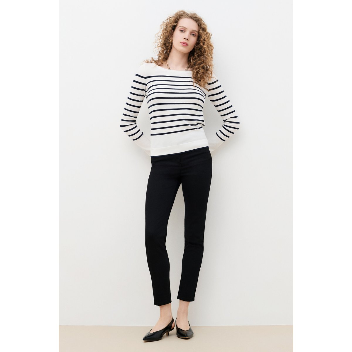 Pull droit col bateau MJULIANA creme, CAROLL