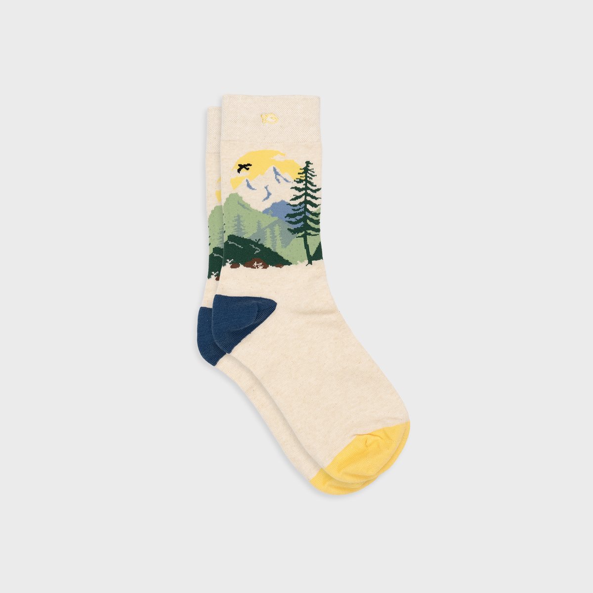 Chaussettes en coton peigné A MOTIFS beige, BILLYBELT