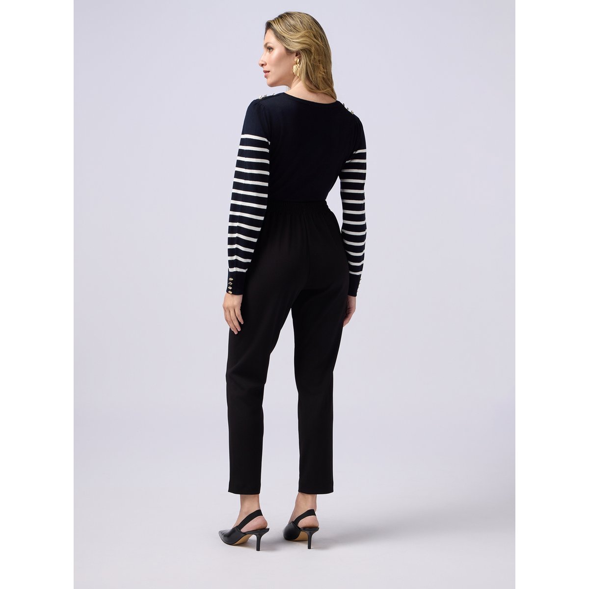 Pantalon de jogging en crêpe scuba noir, OLTRE