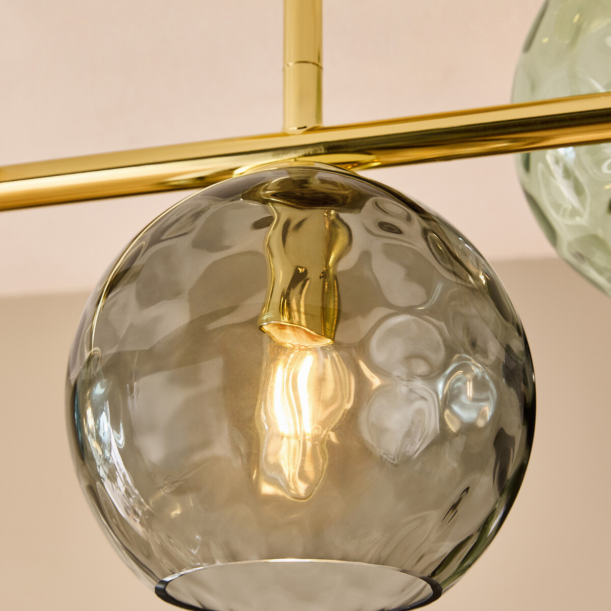 MADE.COM Ilaria 5-Light Swirl Glass Semi-Flush Ceiling Light multi-coloured, MADE