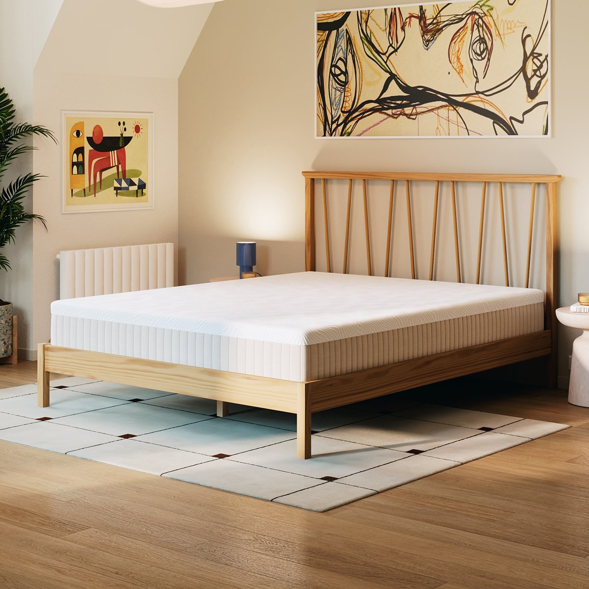 Matelas Latex Hybride blanc, SLOME