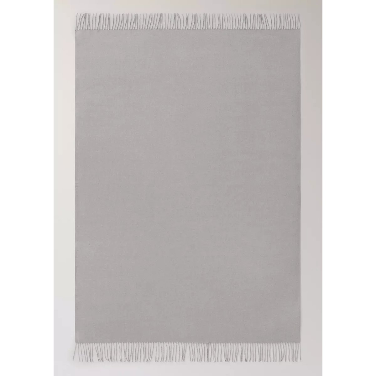 Plaid à franges gris, MANGO HOME