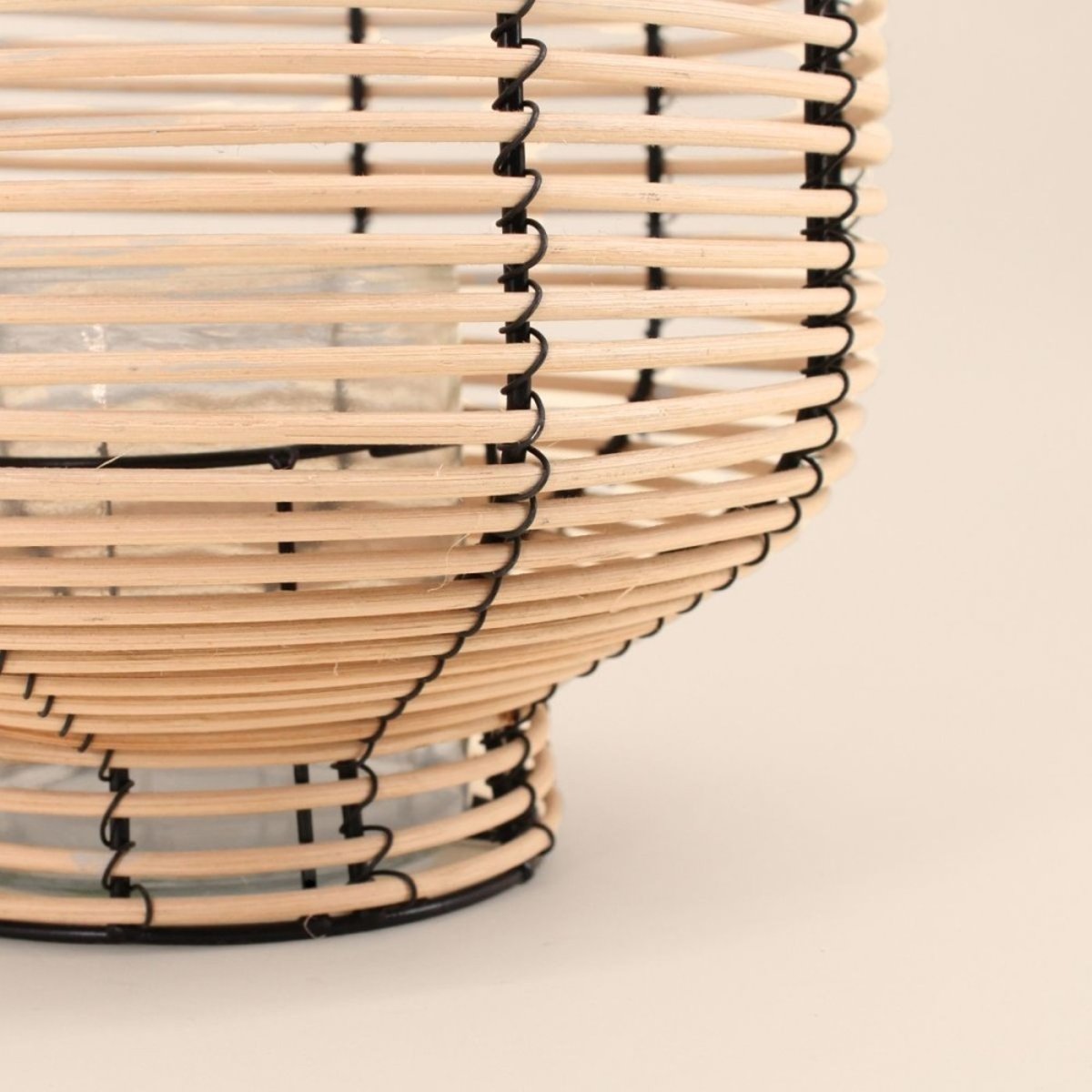 Lanterne en rotin 46cm naturel, ORNAMI