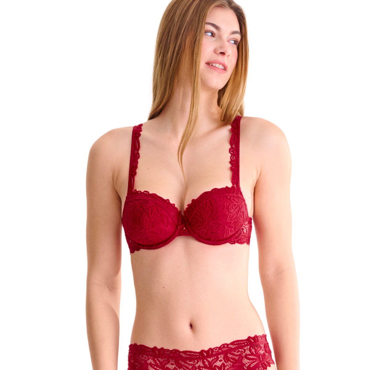 Soutien-gorge préformé TIARA B à E rouge, LISCA