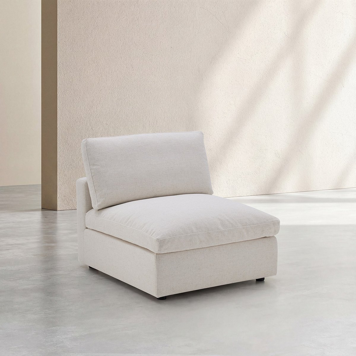 Chauffeuse en tissu LAVINIO beige, HABITAT
