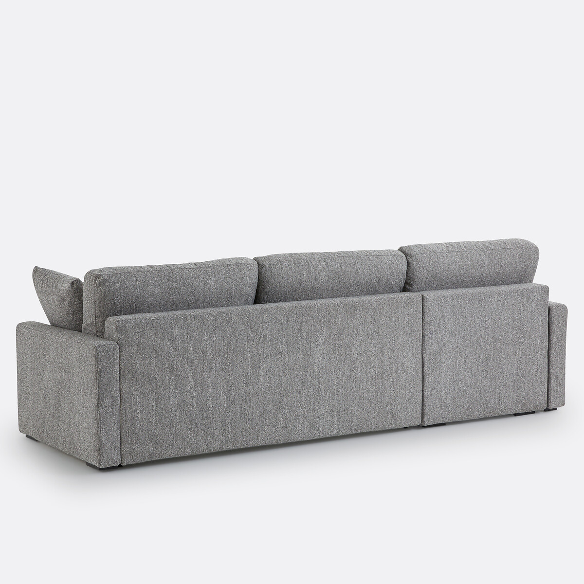 Canapé d'angle, convertible, 4 places, en texturé chiné, Comfort Bultex®, TIMOR gris clair, LA REDOUTE INTERIEURS