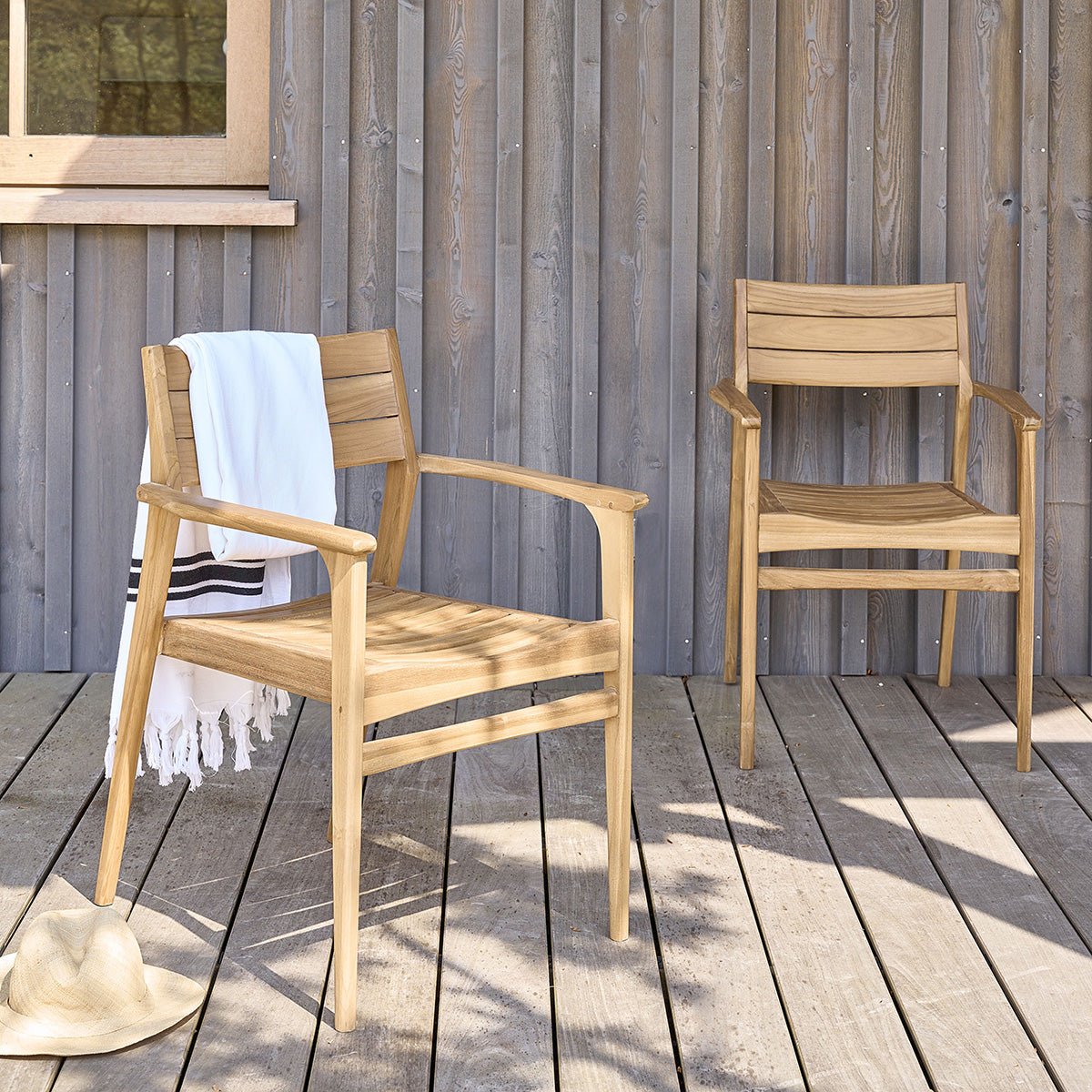 Fauteuil de jardin en teck massif  APRIL naturel, BERAH GETAH