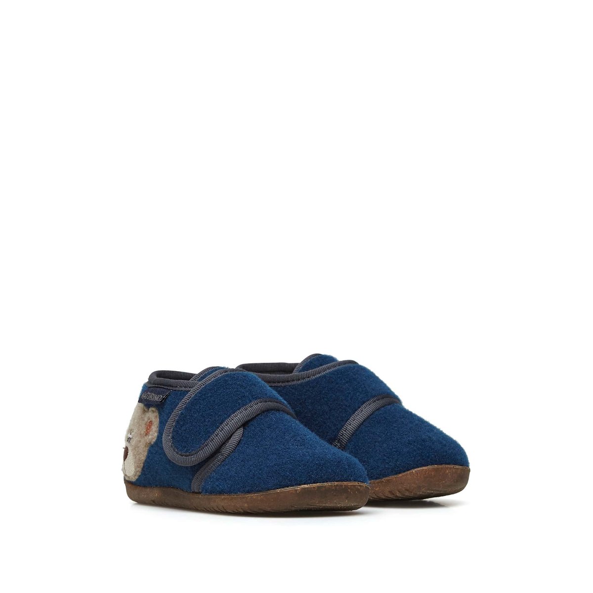 Chaussons Souples Avec Empiècement Étoile Carillon marine, NATURINO