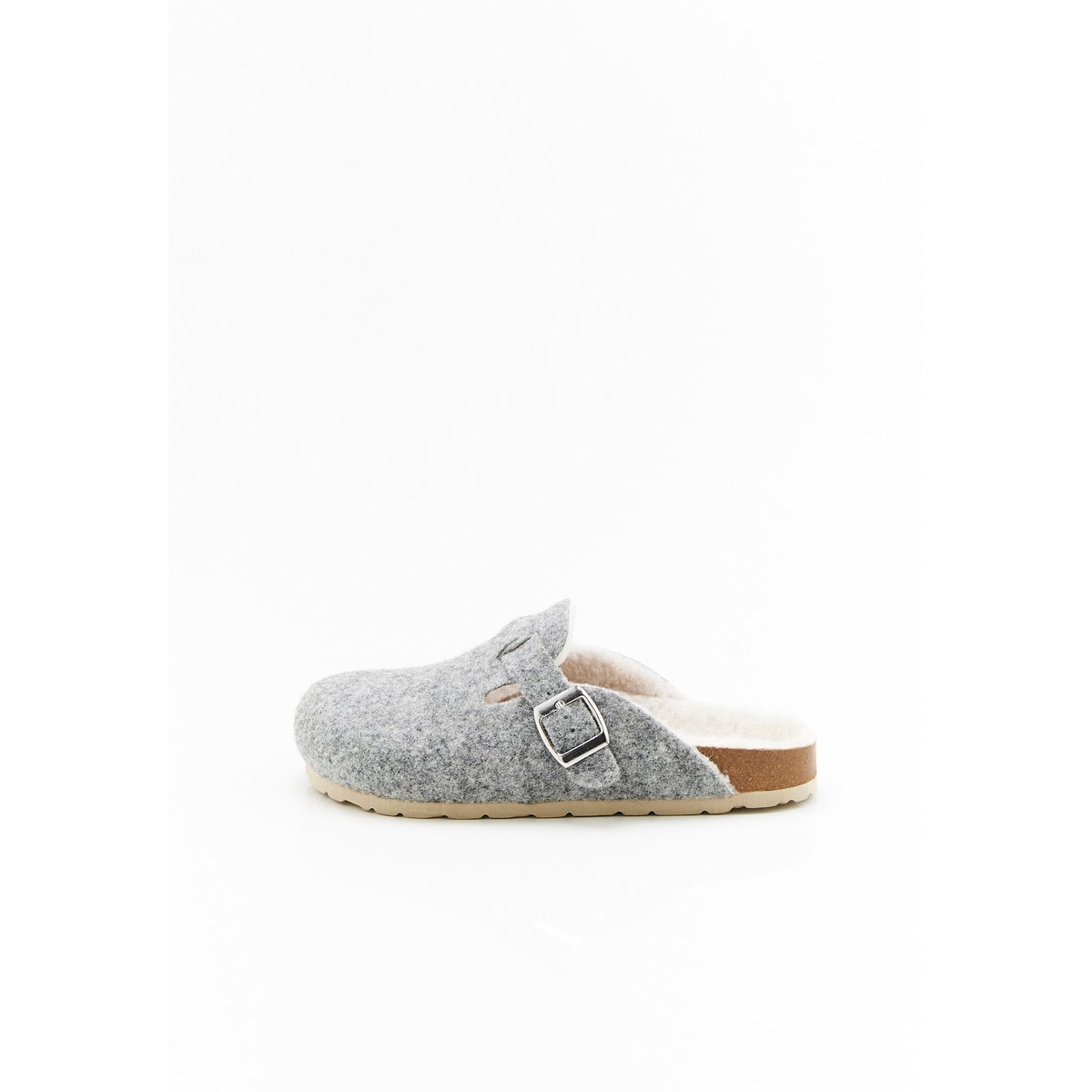 Mules-sabots fourrées thermolactyl gris chiné, DAMART