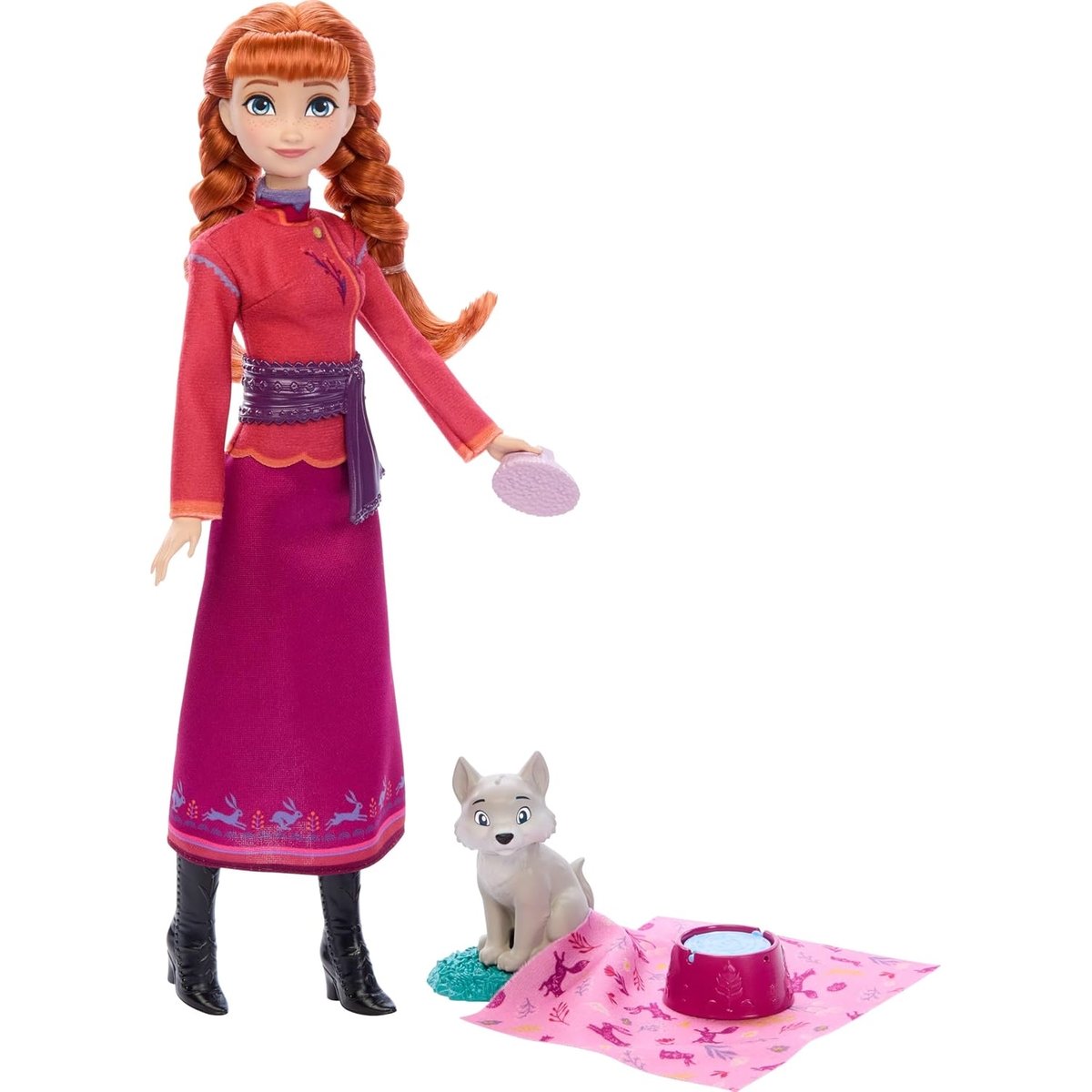 Disney - La reine des neiges - Coffret Anna et le Louveteau rouge, MATTEL