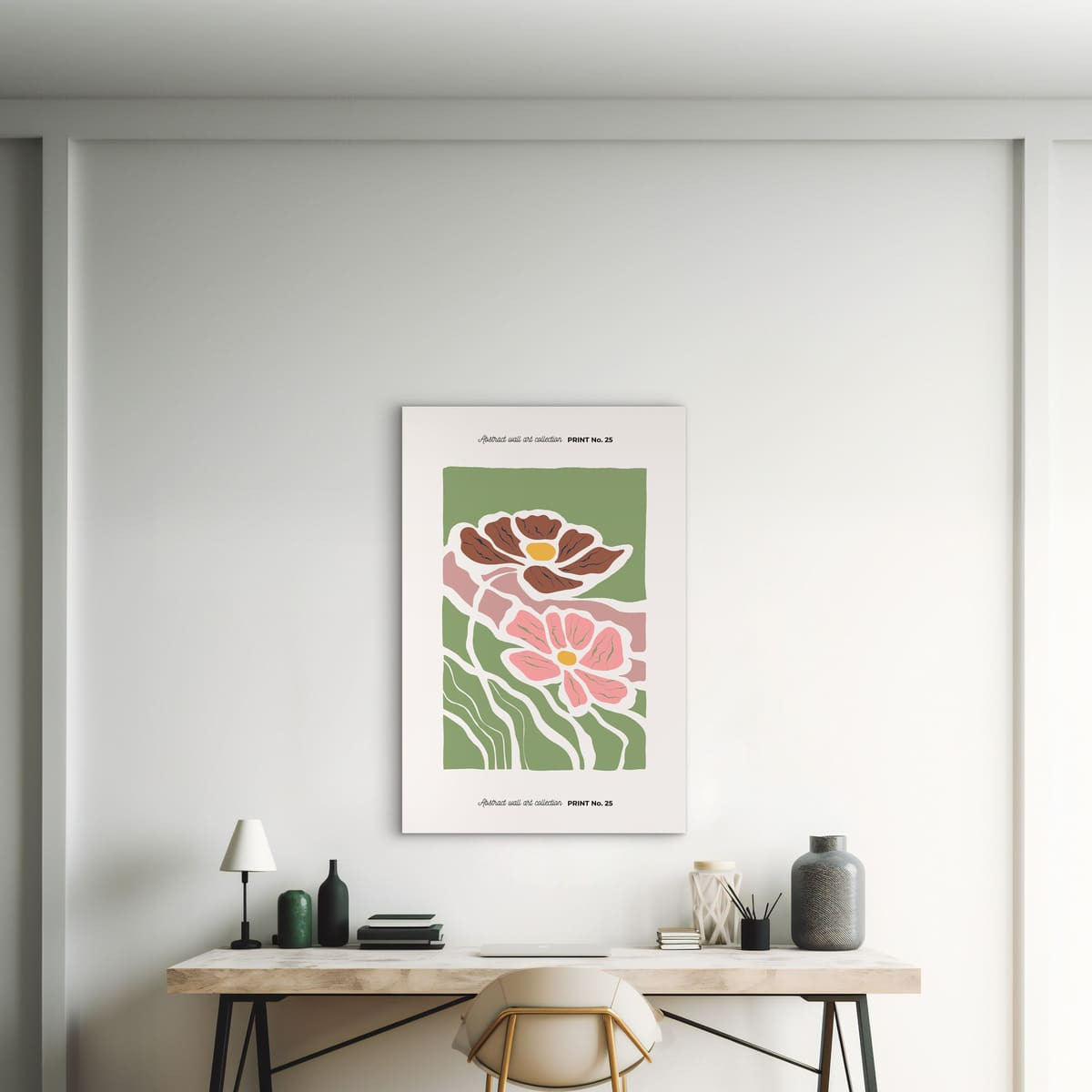 Tableau Mural Abstractions Florales ABSTRAIT tableau en verre synthétique, CEANOTHE