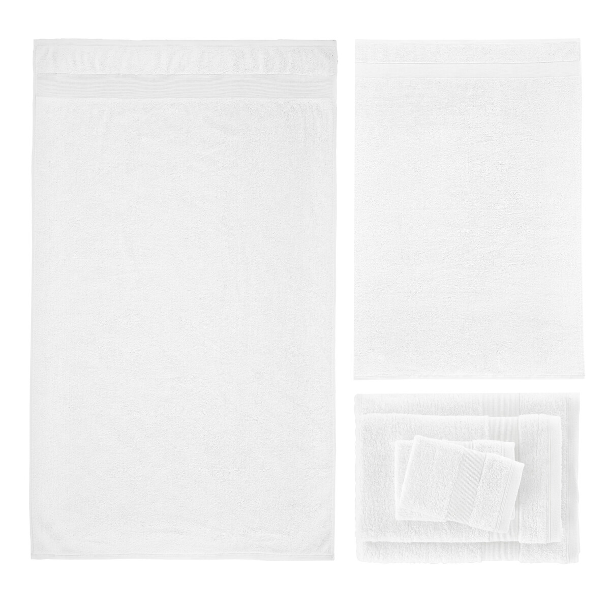 Anti-Bacterial Cotton 6 Piece Towel Bale white, CATHERINE LANSFIELD