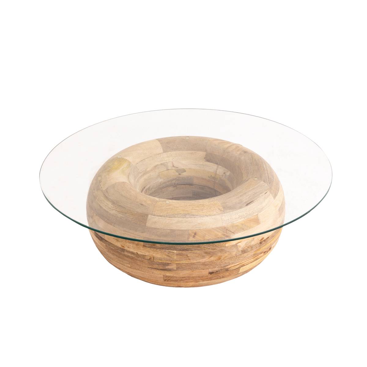 Table basse en bois de manguier NERYS bois clair, MADE IN MEUBLES 