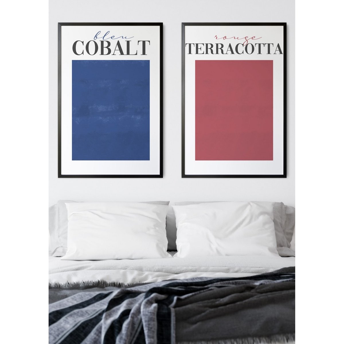 Affiche Rouge Terracotta blanc, L'AFFICHERIE