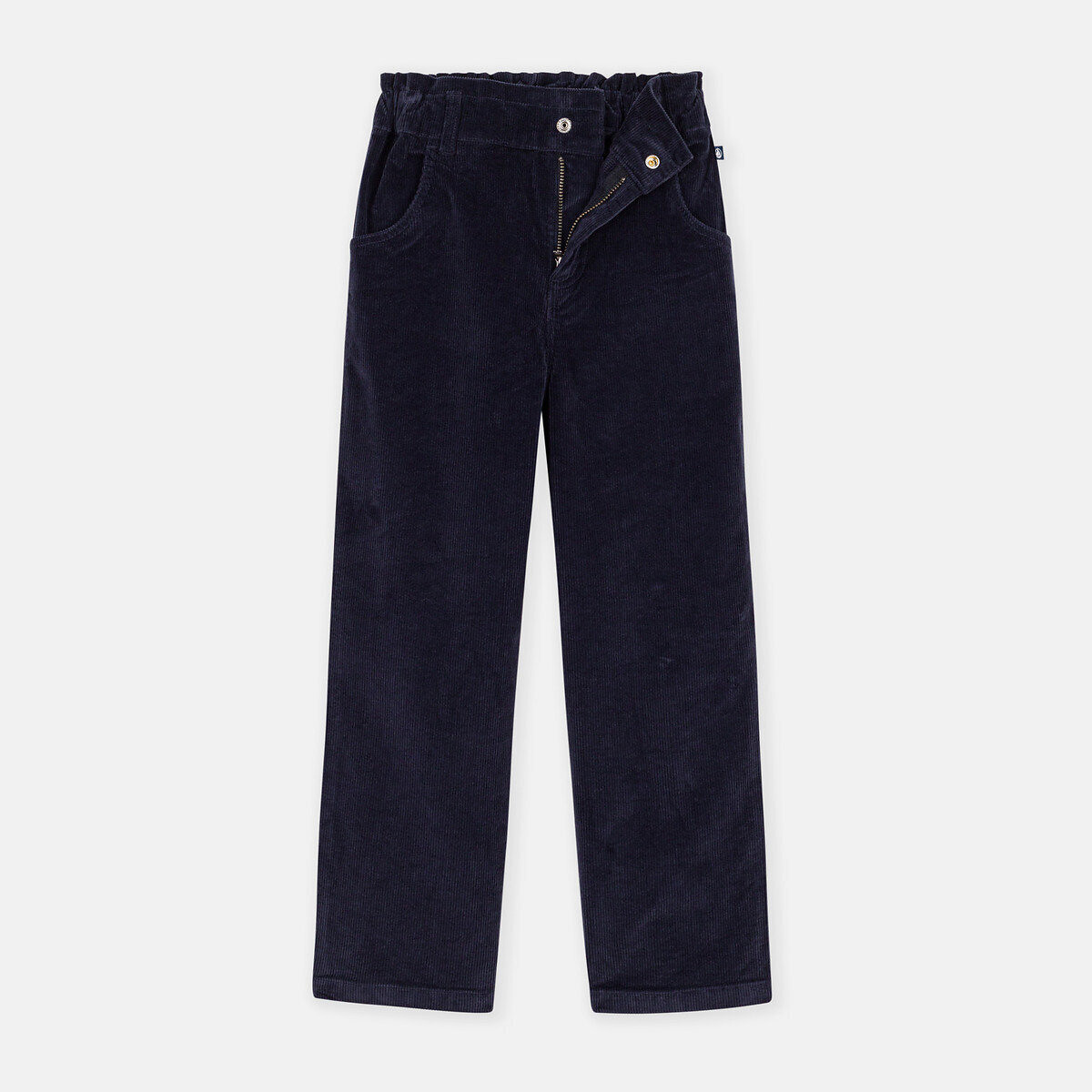 Pantaloni flare in velluto blu marino, PETIT BATEAU