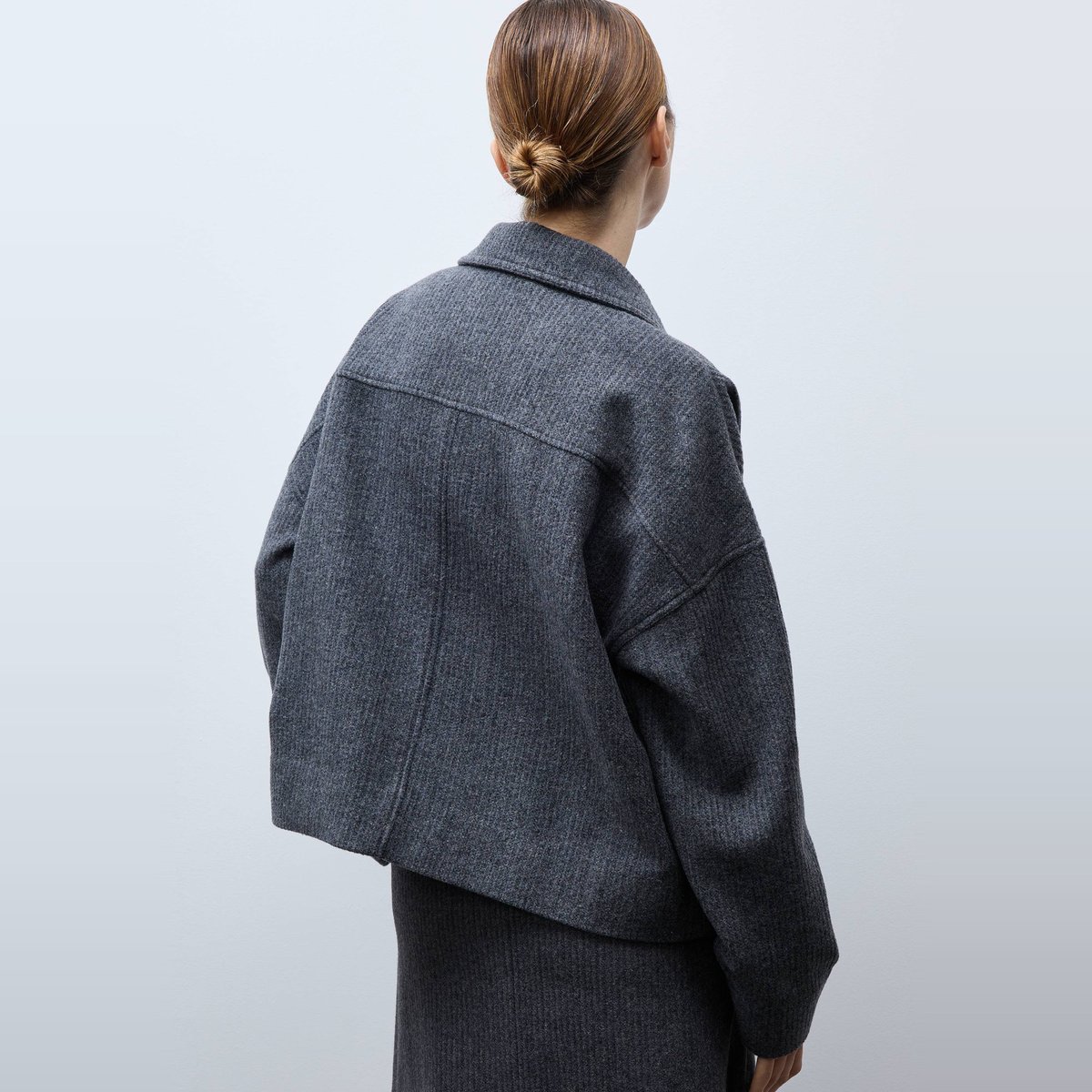 Top manches longues uni contenant de la laine requin, MONOPRIX