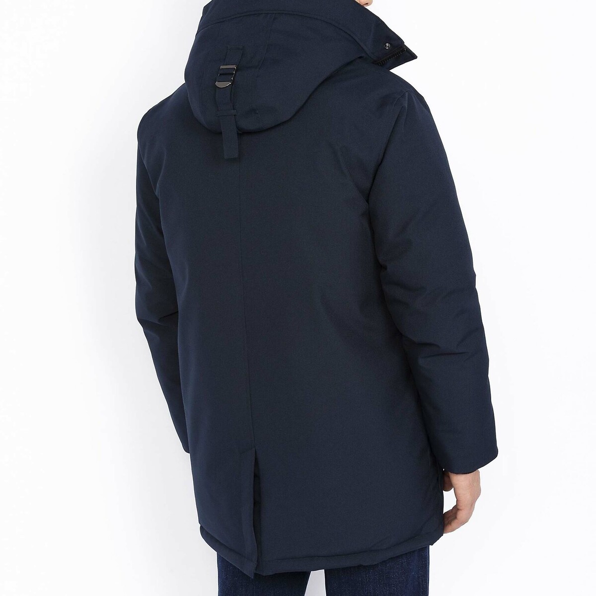 Jas met kap Elder marineblauw, SCHOTT